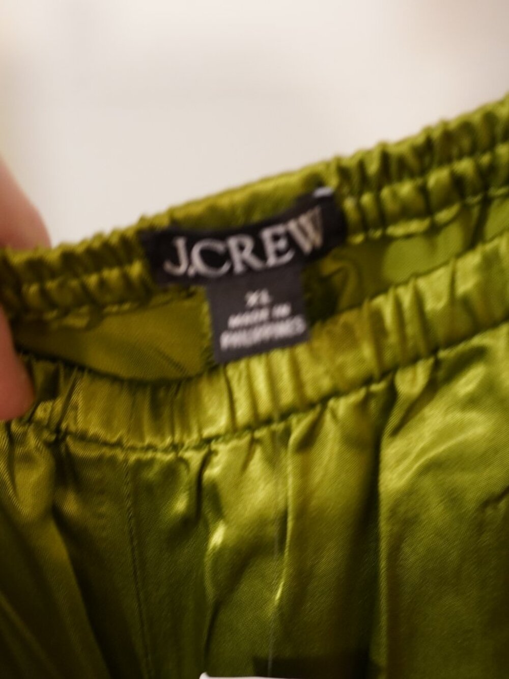 J.Crew + Gap XL Bundle – NWT Green Satin Pants & Animal Print Midi Skirt - Picture 4 of 8